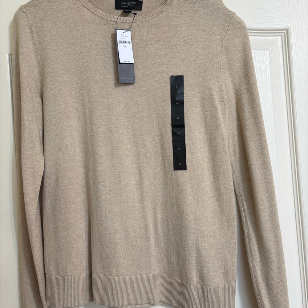 Banana Republic Factory Beige Crew Neck Sweater - Picture 5 of 7
